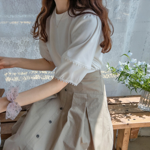 [LABEL] アンナベルシュガーレスバルーン袖ティー[size:F]