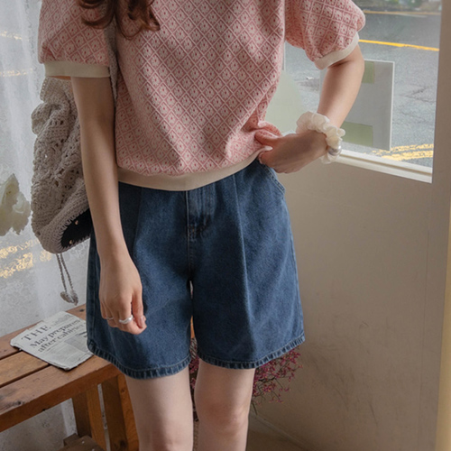 [LABEL] サマーシーズンにはシュガーピンタック マッシフィットハーフパンツ[size:S(55),M(66)]