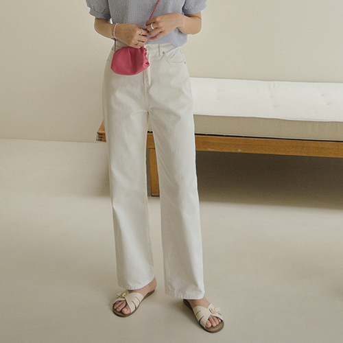 トゥデイストレートコットンパンツ[size:S,M]