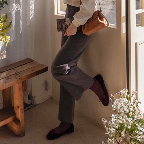 [特価40%★限定数量] <FONT color=#5a3954>MADE LIN</font>マクロデイリーコーデュロイ マッシュパンツ[size:S(55),M(66)]