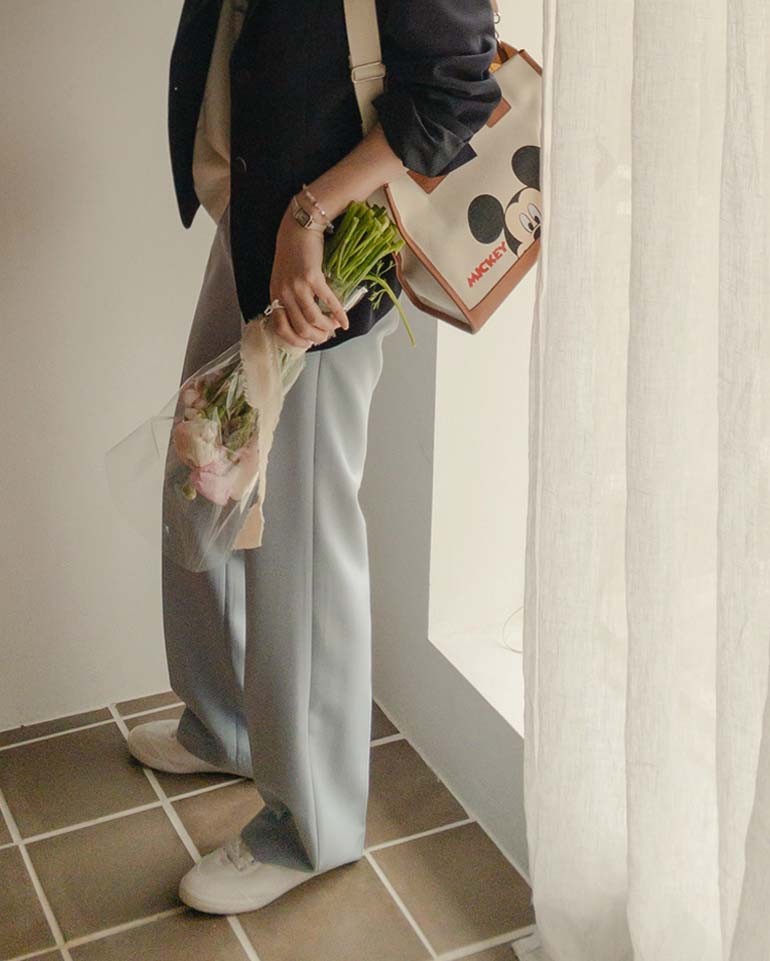 【身上1万ウォン特価】【万能コーディネー/群殺カバー】 <FONT color=#5a3954>MADE PREMIUM</font>ローミング くるみ心配NO！チャールストレートフィットスレックスパンツ[size:S,M,L)]