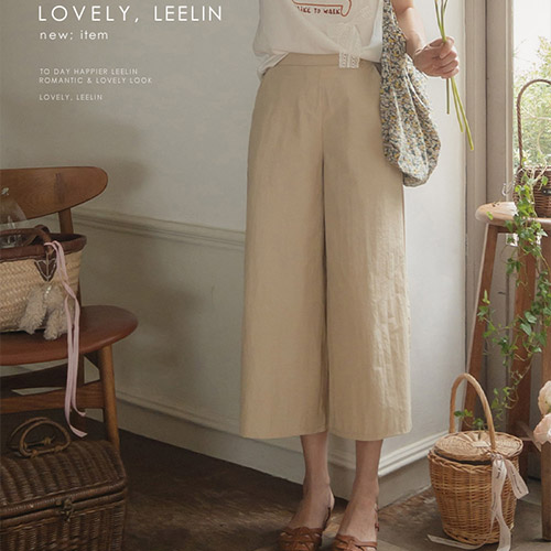[LABEL] ショブラン夏中バスラックワイドフィットバンディングパンツ [size:F(55～66)]