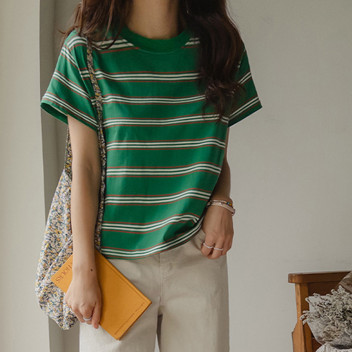 [LABEL] ジニーストライプフレッシュティーシャツ [size:F(55～66)]