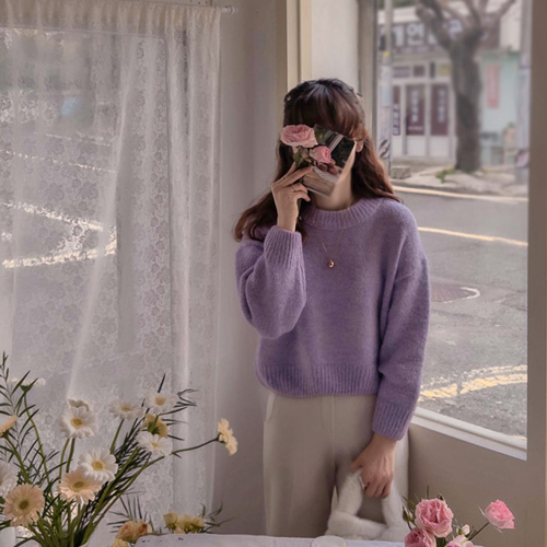 [LABEL] アンクランチ 柔らかい新築 タスミ パステルモヘアウール ニット [size:F(55～66)]