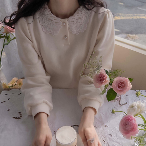 [LABEL] キンダーガーデンフラワーカラーボードル 柔軟な暖かい送り起毛ティー [size:F(55～66)]