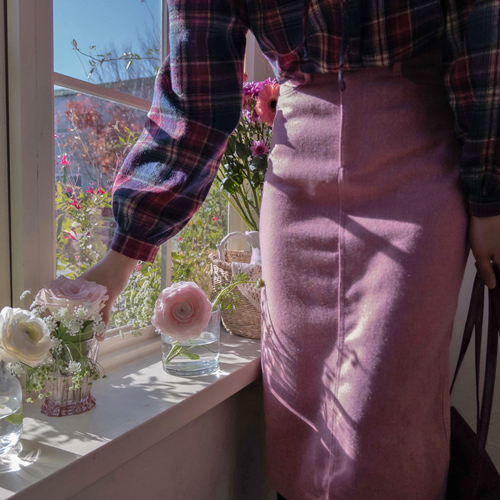 [特価15% ★限定数量][ベスト特価5千ウォン割引] <FONT color=#5a3954>MADE LIN</font>クレオ 着毛ボカシー アンポケット マップシートであるウルスカート[size:S,M]