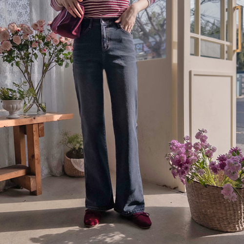 [特価20％★限定数量][LABEL]アンラビー裏地暖かい起毛スリムブーツカットバンドパンツ[size:S,M,L]