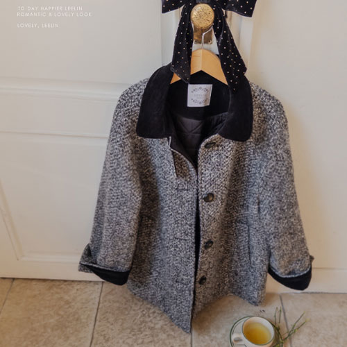 [ベスト特価2万ウォン割引] <FONT color=#5a3954>MADE LIN</font> [3オンスキルティング！]ベネルブクール暖かいコーデュロイ配色ハーフコート[size:F(55～66)]