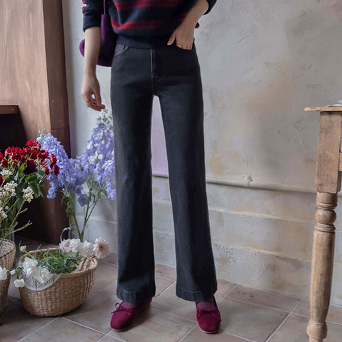 [特価20% ★限定数量][LABEL] コリンズ・タスハン起毛 ちっちゃん伸縮 スリムフィットバンドパンツ[size:S,M,L]