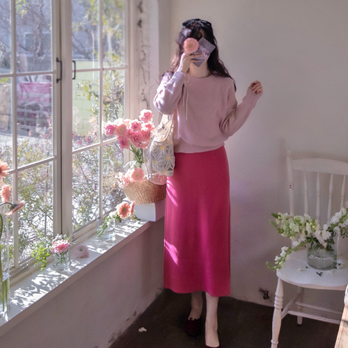 シーズンジュリエット シックスパン 柔らかいフレキシブルニット スカート[size:F(55～66)]