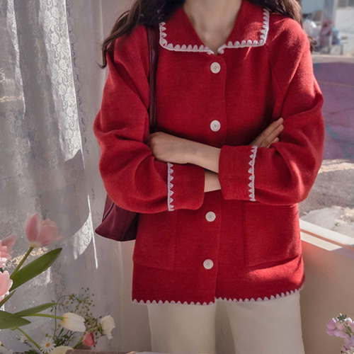 【特価20%★限定数量】ダイアナステッチポイント エリフィットニットカーディガン [size:F(55～66)]