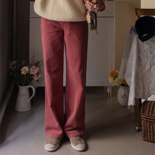 [特価15％★限定数量]マレンドデイリーコーデュロイワイドフィットバンディングパンツ[size:S,M,L]