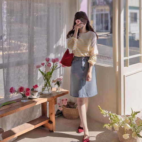 ジョアンローリング春スタイリングさわやかなエイチチョンスカート[size:S,M]