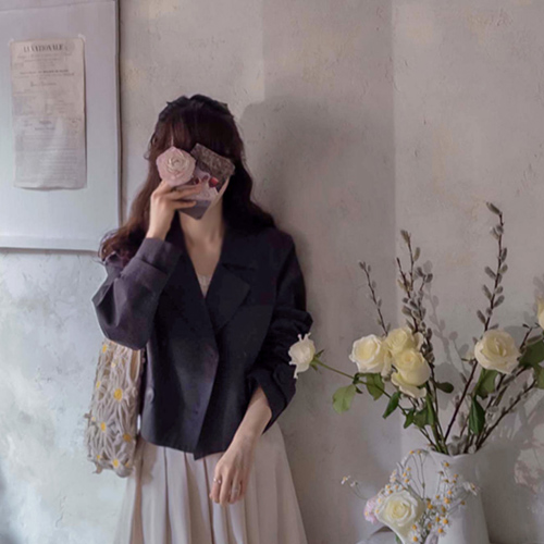 [ベスト特価9千ウォン割引] <FONT color=#5a3954>MADE LIN</font>マクレガースプリング ダブルボタン ソフィスティケイト ショートバーバリ [size:F(55～66)]