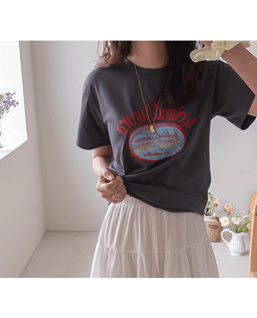 [LABEL]ベーカーデイリーなプリンティングティーシャツ[size:F,1]