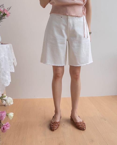 ウィーン日付ポケット 後バンディングハーフパンツ[size:S,M,L]
