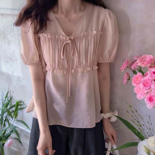 [LABEL] エレンポラブリーシャリング テンセリネン エリフィットブラウス [size:F(55～66)]