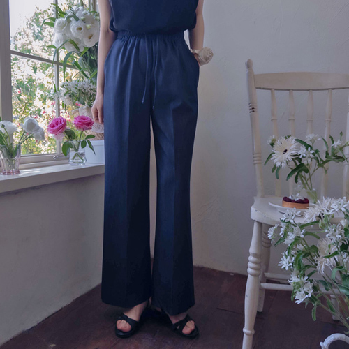 [LABEL] シャランサマー 空軽くてシワンテンセルバンドパンツ [size:F(55～66)]