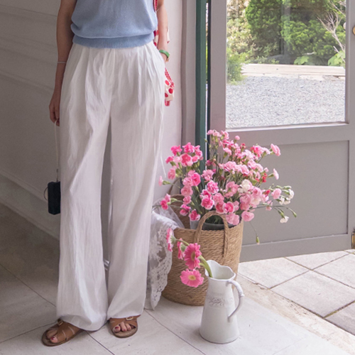 [バスロッククーリング夏バージョン]メイビルハリストラップピンタックワイドフィットスレックス[size:S,M,L]
