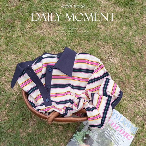 [ベスト特価5千ウォン割引] <FONT color=#5a3954>MADE LIN</font>シュレムストライプカラーティー[size:F(55～66)]