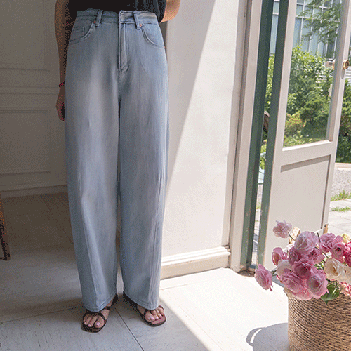 グレーシーダーツ切開バルーンワイドサマーデニムパンツ[size:S,M,L]