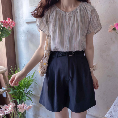 アンクロビンベルトセット サマーピンタック クールなパンツ [size:F(55～66)]