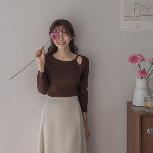 [早い秋♥10%セール][LABEL] ヘンドリン ザンザンゴルジ スリムフィット トイムニット [size:F(55～66)]