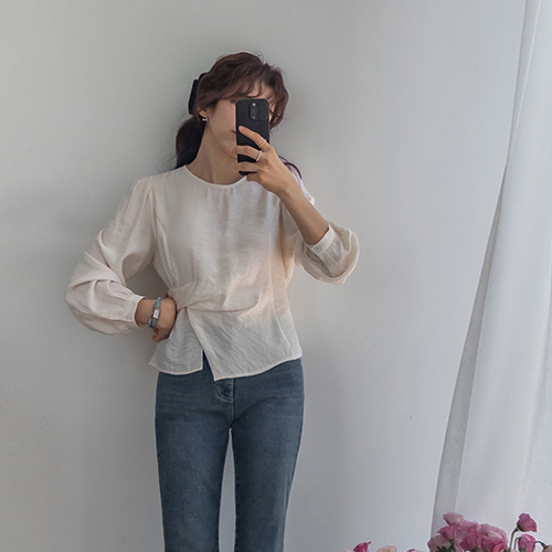 ラインブ エレガンス ドレープストラップ トイムブラウス [size:F(55～66)]