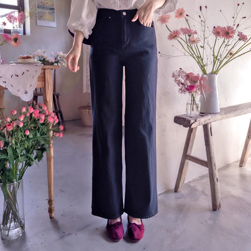 [アリー秋♥10％セール]シュクロビンノンフェードセミワイドソフトパンツ[size:S,M,L]