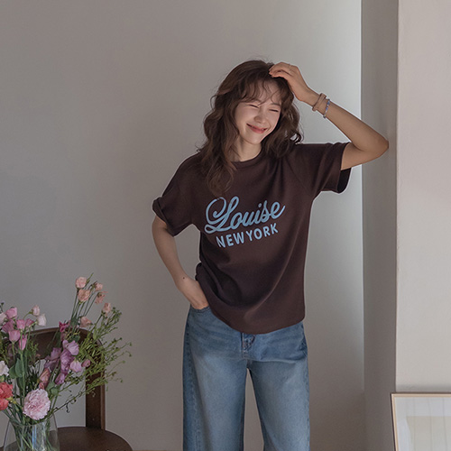 [LABEL] ルイス・チュッソンタンタン 柔らかいレタリングティーシャツ [size:F(55～66)]