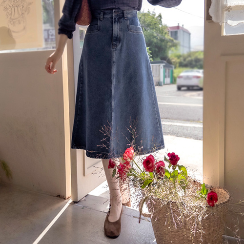 [LABEL]ロイクンシュガーポケット滑らかなラインリアバンドチョンスカート[size:S,M,L]
