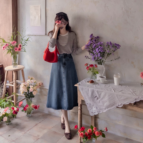 [LABEL] フェニキア ダンガラ レイヤード しっかりと柔らかいニット [size:F(55～66)]