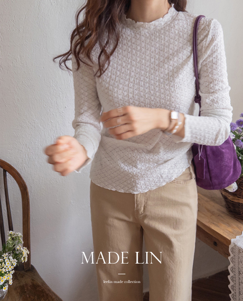 [新賞特価4千ウォン割引] <FONT color=#5a3954>MADE LIN</font>ラベニー フリル レース バンポーラティー [size:F(55～66)]