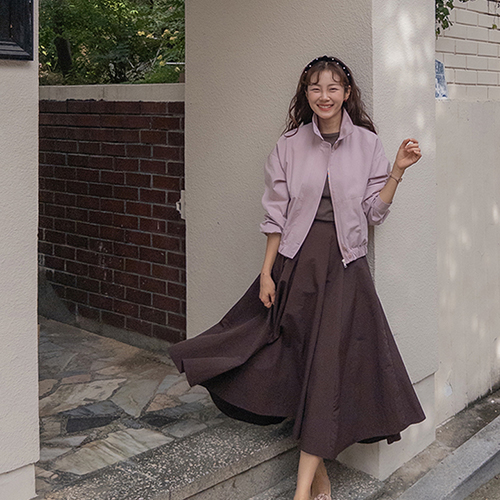 [ベスト特価8千ウォン割引] <FONT color=#5a3954>MADE LIN</font>ノーステルコットンブルージョンジャケット [size:F(55～66)]