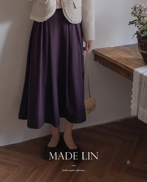 [ベスト特価5千ウォン割引] <FONT color=#5a3954>MADE LIN</font>セイツサラン フィットロングスカート [size:S,M,L)]
