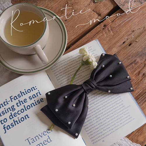 プリンセスリボンパールコックコックヘアピン