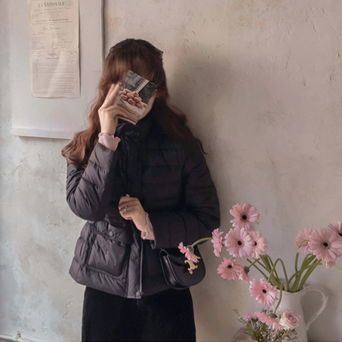 [アウター限定数量30%セール] <FONT color=#5a3954>MADE LIN</font>フランドミ タスミグースダウン ストリングエッジバディング[size:F(55～66)]