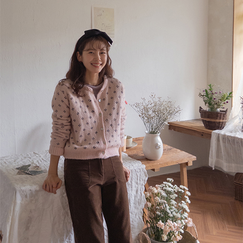 ブリンヌ ふくらはぎ ざわざパターン カーディガン [size:F(55～66盤)]