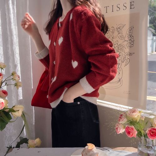 [LABEL] ロマンハート インナー レイヤードセット ドトム タコム カーディガン [size:F(55～66)]