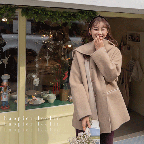 カリンヌ 柔らかくふわふわのハンドメイドショルダーフードコート [size:F(55～66盤)]