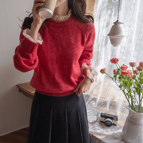 レイデルウィンターデイリーボカシラウンドネックニット [size:F(55～66)]