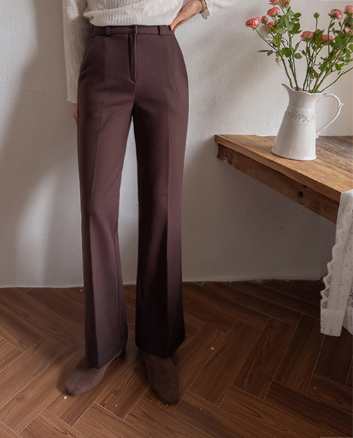 【極強テンション感】【起毛】エリーブ起毛裏地 ちっちゃんスパンレジックブーツカット スレックスパンツ [size:S,M,L]