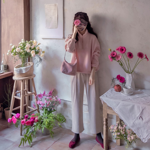 ベロアタッチちゃん得スパン タスミ キモダムパック ピンタックパンツ [size:S,M,L] 