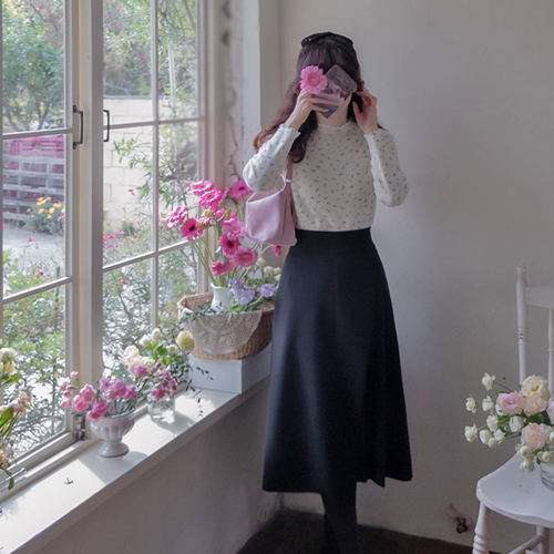 ロエット シックスパン 裏地起毛 クリーンフィット スカート [size:S(55～66),F(77)]