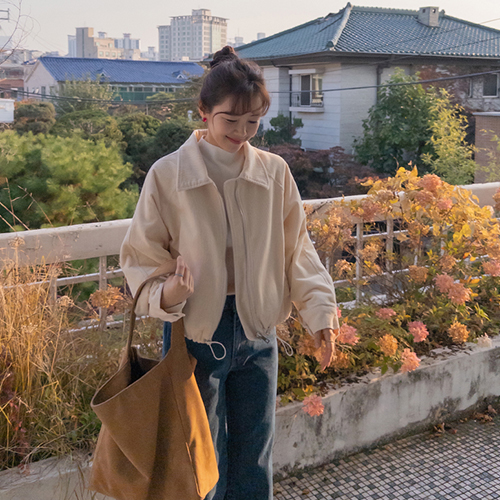 ［ポックダックビーム！ドトム]ボミ裾ストリングコーデュロイジャンパ [size:F(55～77)]