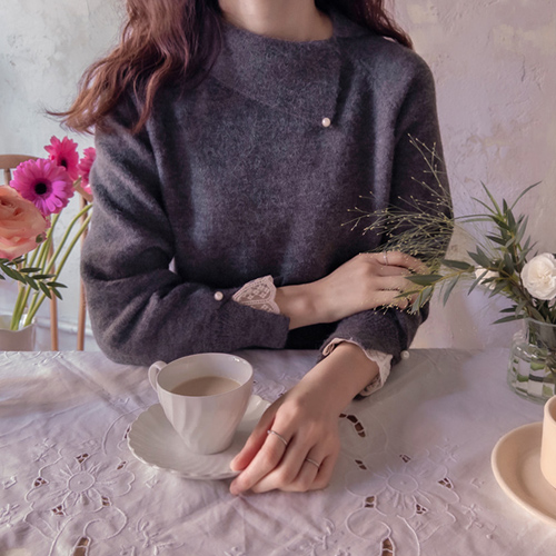 [LABEL] シュフェルドラブ真珠レース タスミボドルニット [size:F(55～66)]