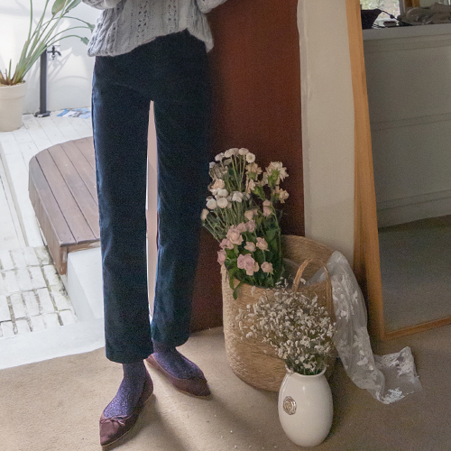 [ちゃんちゃんスパン][日付ピット][LABEL]私だけが知っている暖かさコーデュロイ日付パンツ[size:S,M,L]