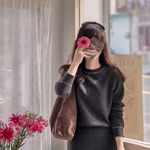 アンディロールステッチネック 柔らかいタスミニット【size:F(55~66)】