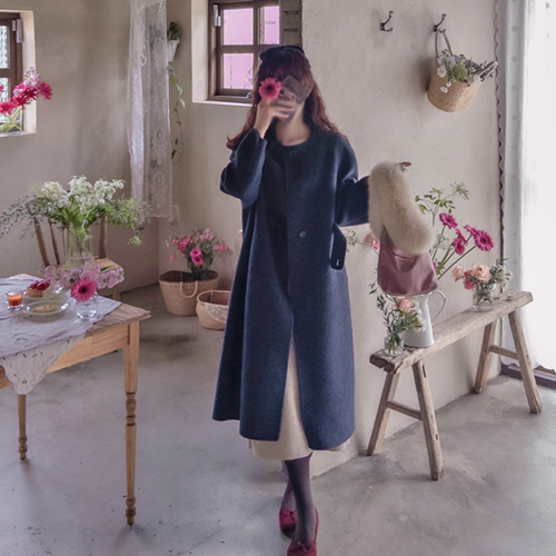 アルパカウルハンドメイド＆ダックダウンベストセット アウター[size:S(55～66)[モデル着用]、M(77)]