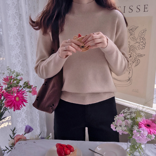 アンジェリカネックポイント暖かいバンポーラウールニット [size:F(55～66)]